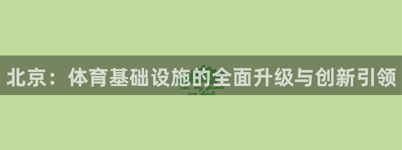 凯捷体育娱乐下载：北京：体育基础设施的全面升级与创新引领