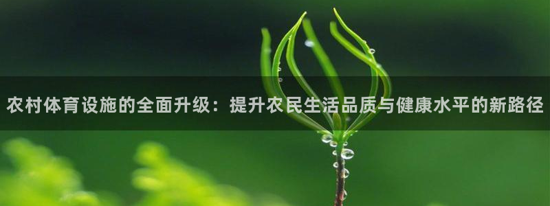 凯捷体育开户：农村体育设施的全面升级：提升农民生活品